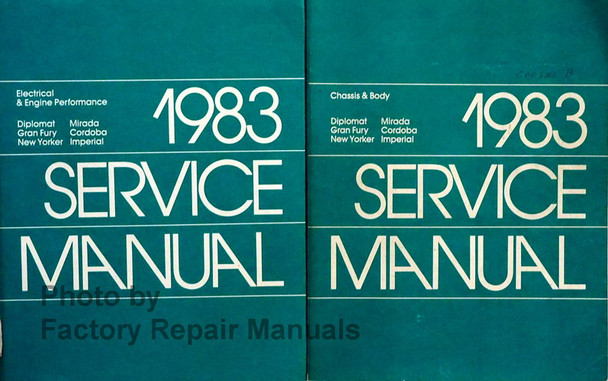 1983 Chrysler RWD Car Service Manual Volume 1, 2