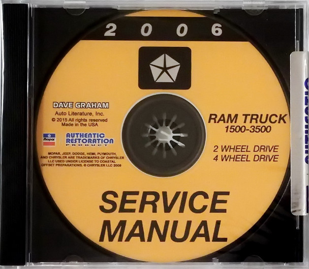 2006 Dodge  Ram Truck 1500 2500 3500 Service Manual