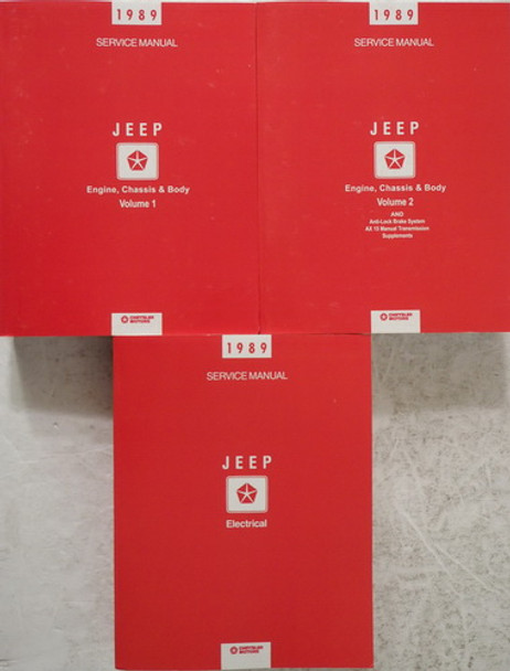 1989 Jeep Cherokee Comanche Wrangler Grand Wagoneer Service Manuals