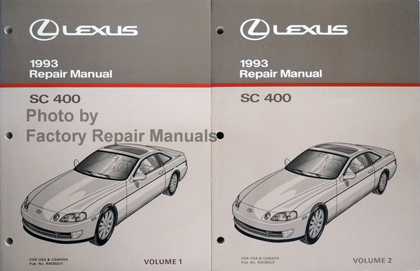 1993 Lexus SC400 Repair Manuals Volume 1, 2