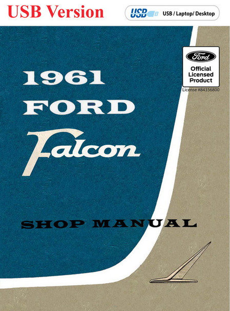 1961 Ford Falcon Ranchero Shop Service Manual on USB