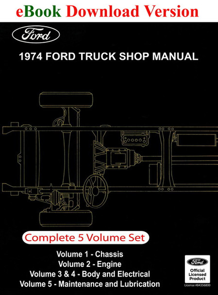 1974 Ford Truck Bronco Van Bus Factory Shop Service Manual Download