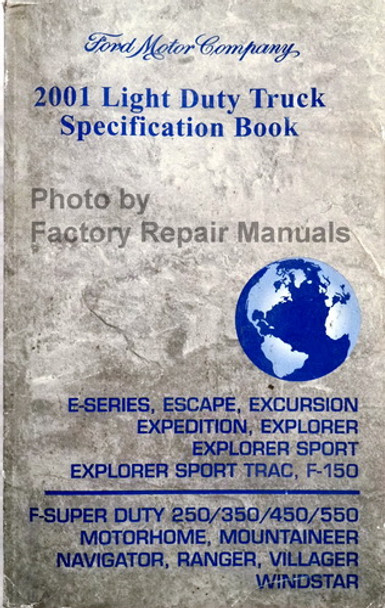 2001 Ford Truck Specifications Book