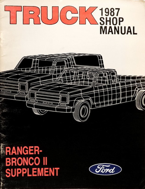 1987 Ford Ranger, Bronco II Shop Manual Supplement