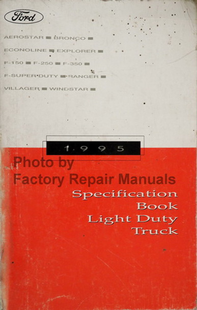 1995 Ford Truck Van SUV Service Specifications Book