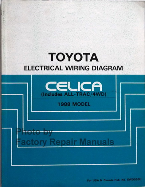 1988 Toyota Celica Electrical Wiring Diagrams 