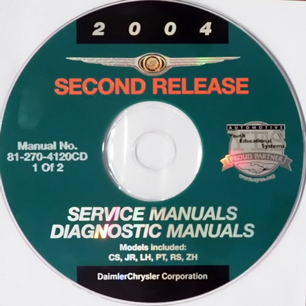 2004 Chrysler PT Cruiser Service and Diagnostic Procedures Manual on DVD
