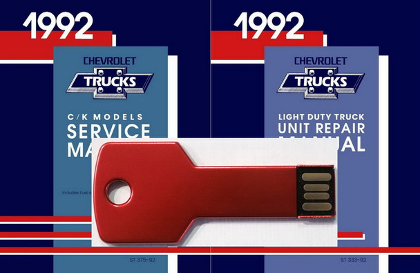 1992 Chevrolet Trucks C/K Pickup Service Manual & Unit Repair Manual on USB