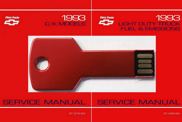 1993 Chevrolet C/K Models Service and Fuel & Emissions Manuals on USB