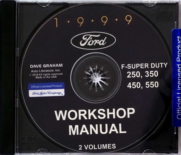 1999 Ford F250 F350 F450 F550 Super Duty Service Manuals on CD