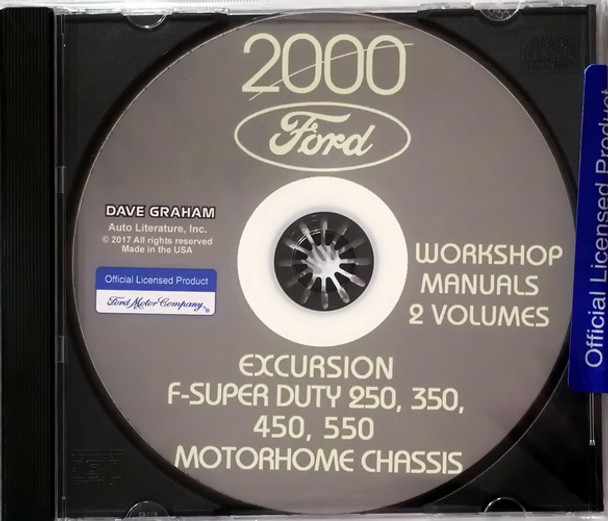 2000 Ford Excursion F250 F350 F450 F550 F53 Service Manuals on CD