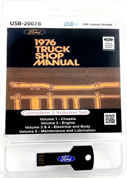 1976 Ford Truck Bronco Econoline Bus Factory Shop Service Manual USB