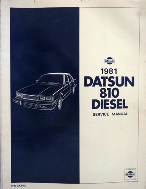 1981 Datsun 810 Service Manual Diesel Supplement