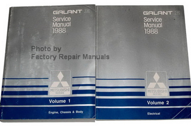1988 Mitsubishi Galant Service Manual Volume 1, 2