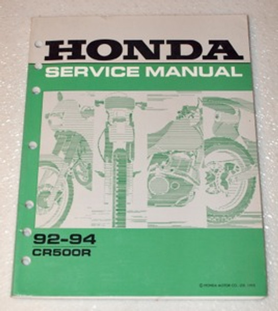 1992 1994 Honda CR500R Factory Service Manual CR500 OEM Shop Repair 1992 1993