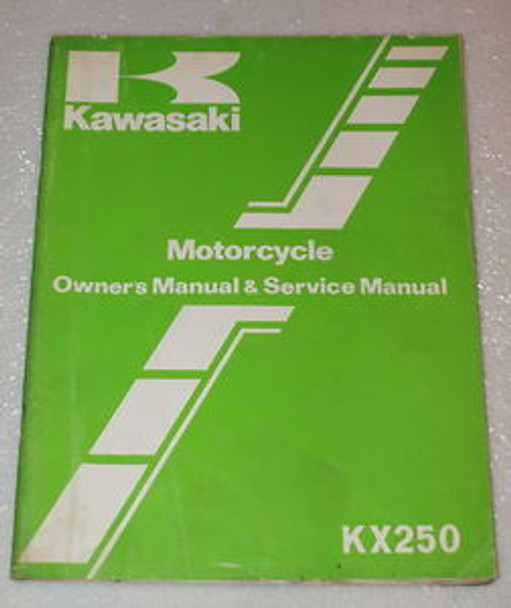 1982 Kawasaki KX250-B1 Factory Owners Service Manual KX 250 Motorcycle Repair