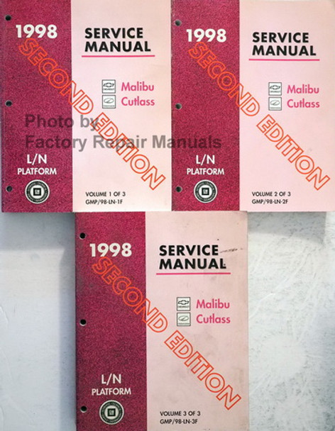 1998 Chevy Malibu Olds Cutlass Factory Shop Service Manual Set 2nd Edition