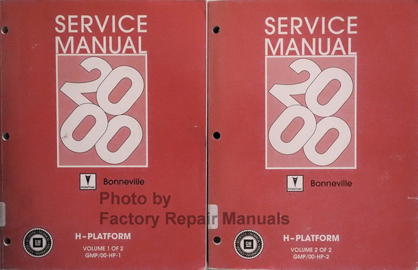 2000 Pontiac Bonneville Service Manuals Volume 1, 2