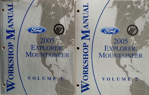 Ford 2005 Explorer Mountaineer Workshop Manual Volume 1 and 2