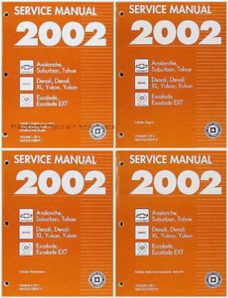  2002 Avalanche, Suburban, Tahoe, Denali, Denali XL, Yukon, Escalade, Escalade EXT Service Manual Set