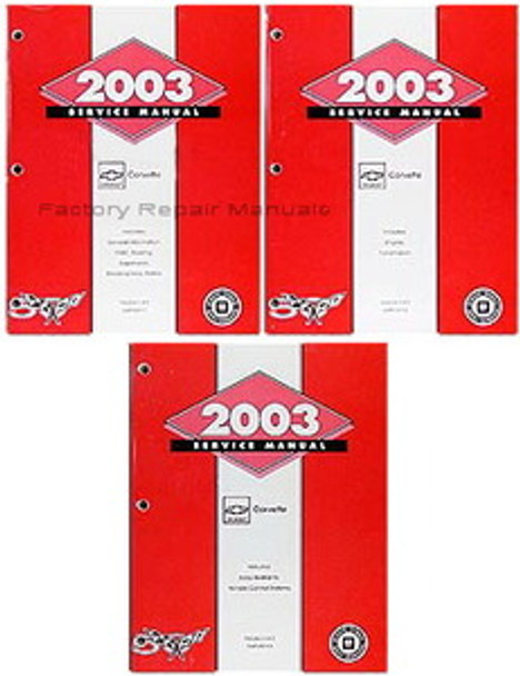 2003 Chevy Corvette Service Manual GM Y Car Volume 1, 2, 3