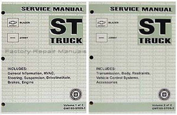 2005 Chevrolet Blazer GMC Jimmy Service Manual ST Truck Volume 1, 2