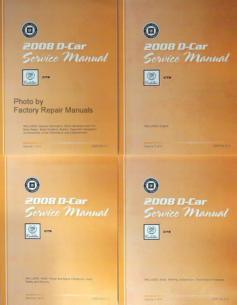 2008 Cadillac CTS Factory Service Manual Volume 1, 2, 3, 4