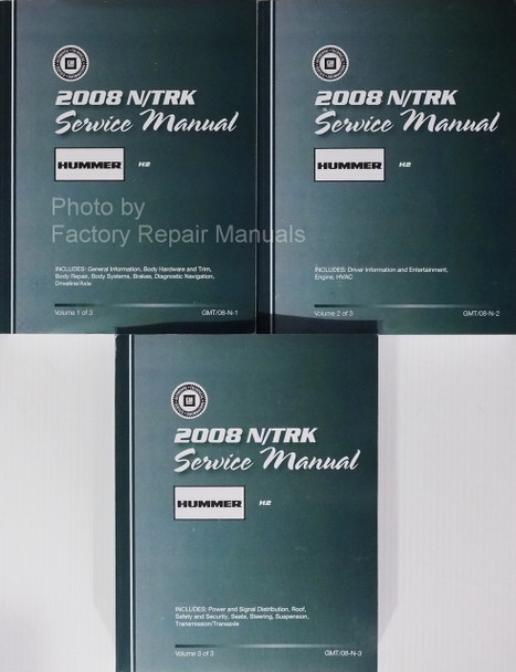 2008 Hummer H2 SUV and Pick-Up Truck Factory Shop Service Manual Set - Factory Repair Manuals