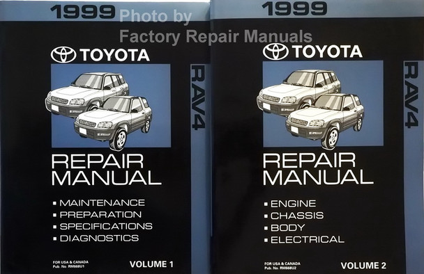 1999 Toyota RAV4 Repair Manuals Volume 1, 2