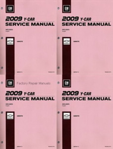 2009 Chevy Corvette Service Manual Volume 1, 2, 3, 4
