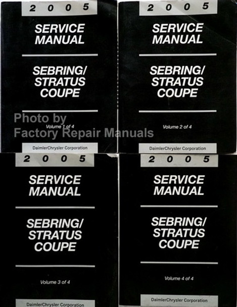 2005 Chrysler Sebring Coupe, Dodge Stratus Coupe Service Manual Volume 1, 2, 3, 4