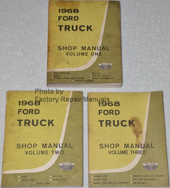 1968 Ford Truck Shop Manual Volume 1, 2, 3
