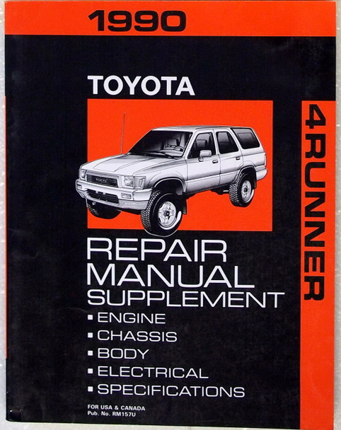 1990 Toyota 4Runner Repair Manual V6 Supplement