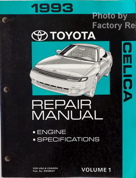 1993 Toyota Celica Repair Manual Volume One