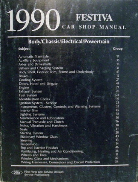 1990 Ford Festiva Shop Manual