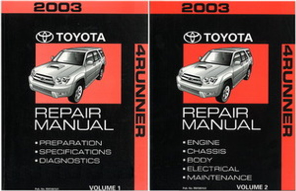 2003 Toyota 4Runner Factory Service Manual Set Shop Repair New