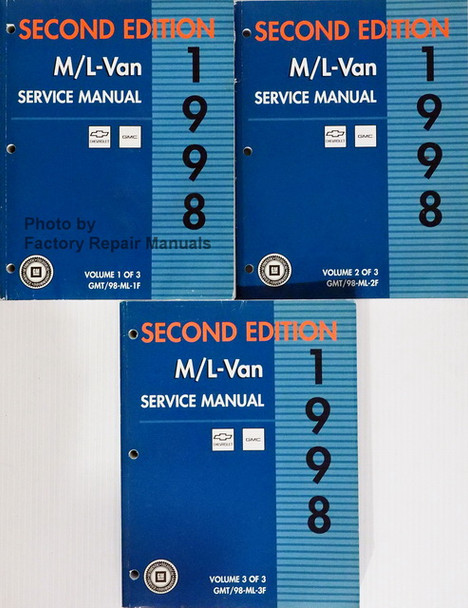 1998 M/L Van Service Manual Chevrolet GMC Volume 1, 2, 3