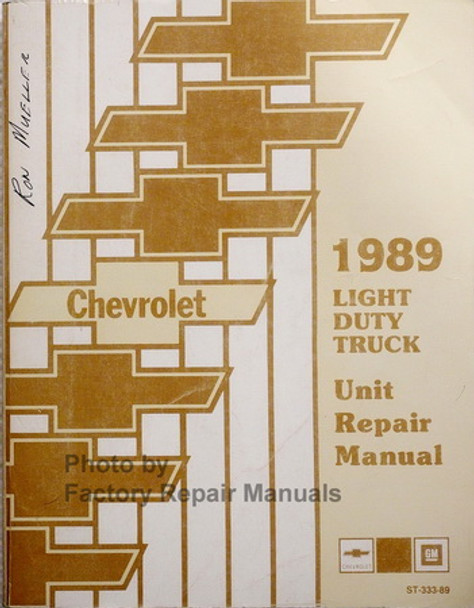 1989 Chevrolet Light Duty Truck Unit Repair Manual