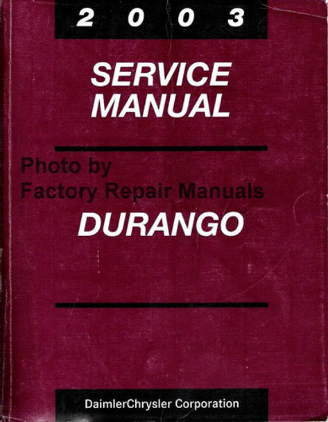 2003 Durango Service Manual 
