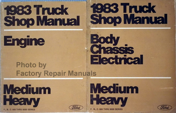 1983 Truck Shop Manual Engine Body Chassis Electrical Medium, Heavy Volume 1, 2