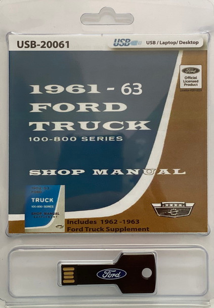 1961 1962 1963 Ford Truck Shop Manual 100-800 Series on USB