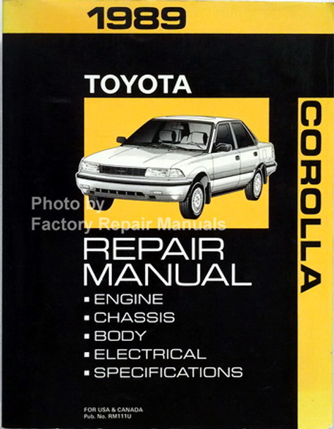 1989 Toyota Corolla Repair Manual