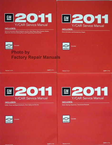 2011 Chevrolet Corvette Y/Car Service Manual Volume 1, 2, 3, 4