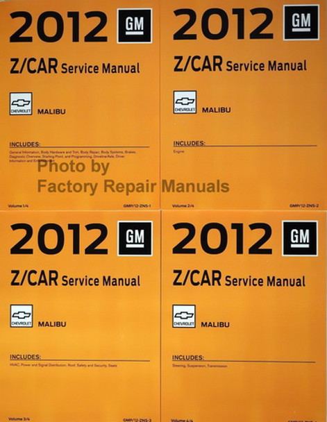 2012 Chevy Malibu Service Manual Volume 1, 2, 3, 4