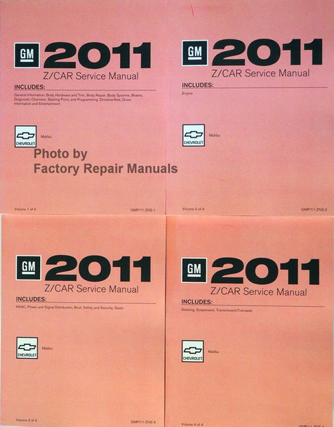 GM 2011 Z/Car Service Manual Chevrolet Malibu Volume 1, 2, 3, 4