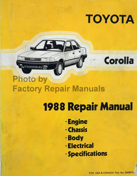 1988 Toyota Corolla Repair Manual