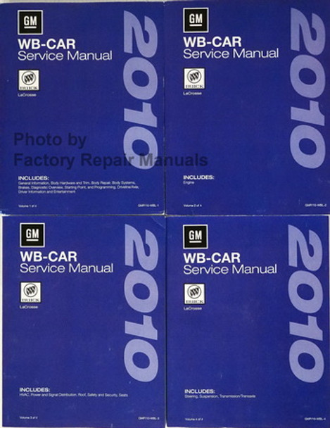 2010 Buick LaCrosse Service Manual Volume 1, 2, 3, 4
