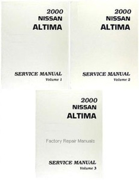 2000 Nissan Altima Factory Service Manual - Complete 3 Volume Set