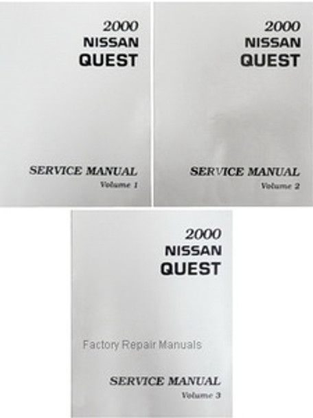 2000 Nissan Quest Factory Service Manual - Complete 3 Volume Set