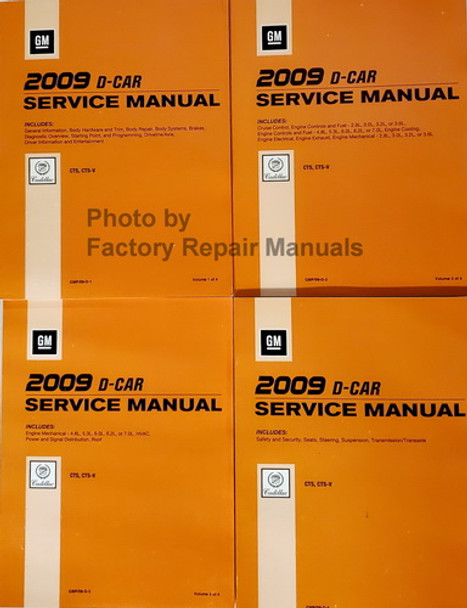 2009 GM Cadillac CTS / CTS-V Service Manual Volume 1, 2, 3, 4